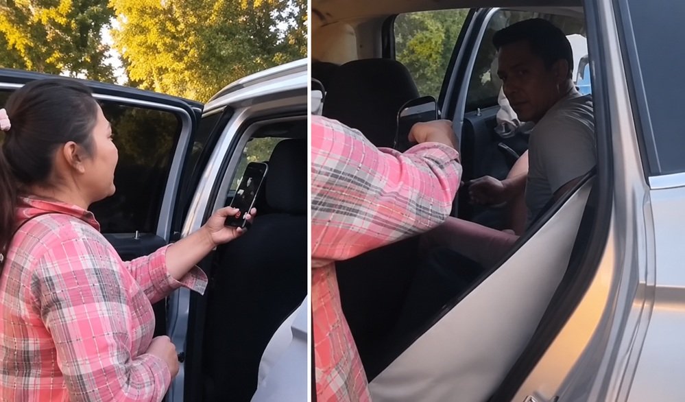 Descubrió a su esposo con su nuera dentro de una camioneta y decidió filmarlos: el video se volvió viral