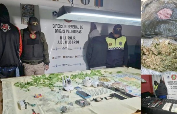 Allanamientos en Aguilares: secuestran cocaína, marihuana y “tusi” y detienen a tres personas