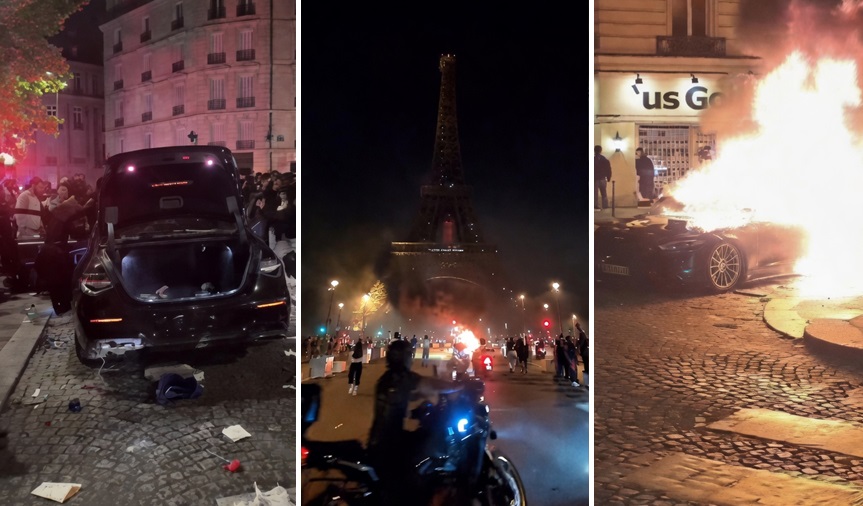 Un muerto, cientos de detenidos y decenas de heridos en París durante los festejos del PSG