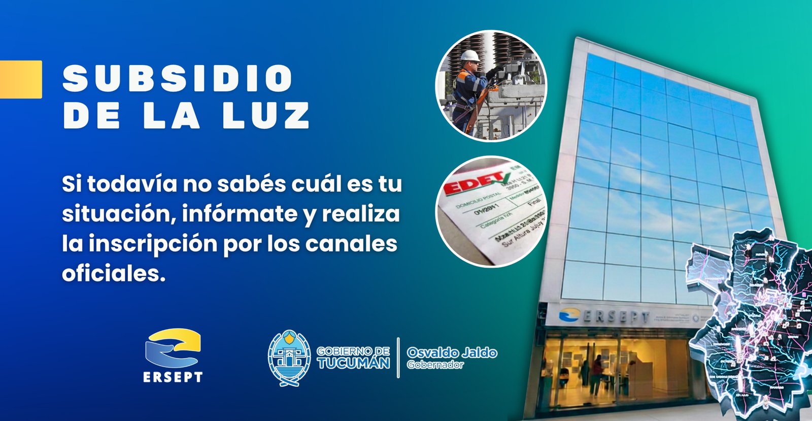 Subsidio de luz en Tucumán: el ERSEPT refuerza la atención para ayudar a los usuarios con la inscripción