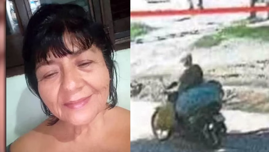 Una santiagueña difundió una imagen aterradora: el acusado de matar a su madre trasladaba parte del cadáver en una moto
