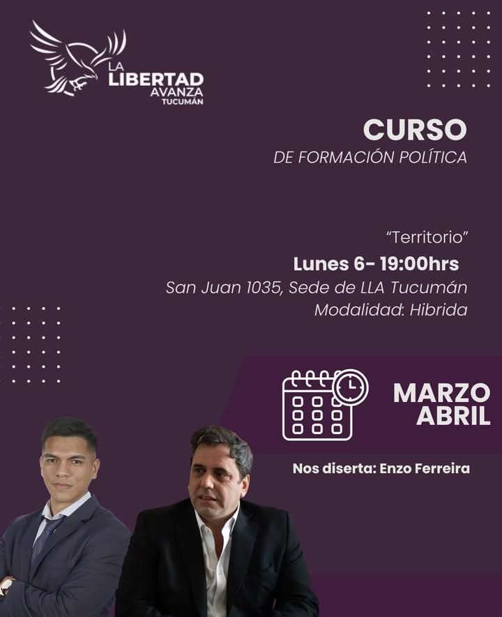 La Libertad Avanza aprovecha la tragedia como plataforma política: Enzo Ferreira dicta un curso hoy