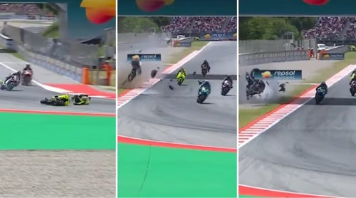 Espeluznante accidente en el MotoGP: Álex Márquez voló por los aires tras un despite y su moto quedó destruida (VIDEO)