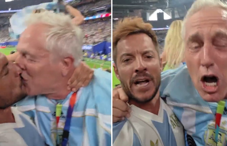 Marley a los besos en el festejo de Argentina: quién es el hombre