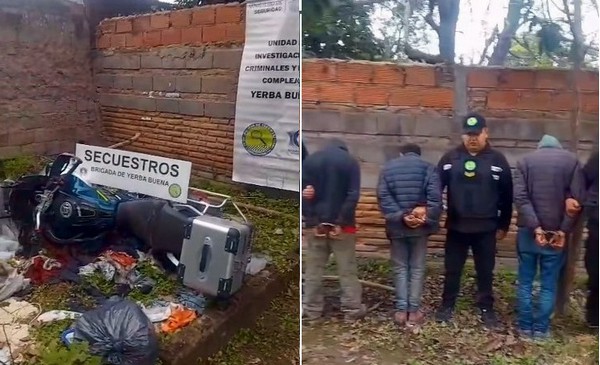 Roban moto de alta gama de barrio privado de Yerba Buena, la geolocalizan y aprehenden a tres delincuentes