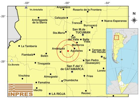 Un sismo sacudió el sur tucumano en los primeros minutos de este viernes
